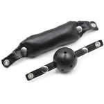 Bdsm Open Mouth Gag Sponge Plug Ball Gag Adjustable Faux Leather Fetish Open Mouth Ball Gag Sex Toy For Women Men Adults Couples Sm Sex Bondage Bed Restraints Role Play Sex Game