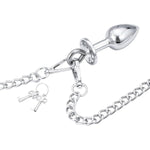 Handcuff Anal Plug Butt Bondage Metal Restraint Fetish Sm Bdsm Adult Sex Toy Long Chains Stainless Steel For Couples And Lover