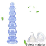 9.4inch 6 Beads Anal Beads Anal Dildo with Strong Suction Cup Sex Toy Butt Plug Clitoral Dildo for Woman Man - Black