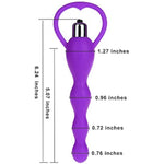 Vibrating Anal Beads Butt Plug, Graduated Design Silicone Anal Vibrator Waterproof G-Spot Anal Sex Toy For Men, Women And Couples (Pink) (Purple)