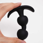 Silicone Anal Beads, Built-In Activity Ball Butt Plugs With Curved Base For Anus Stimulation, Massage Anal Trainer Anal Plug For Men Women And Couples (2 Anal Beads)