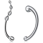 Anal Hook Plug And Metal Wand - Stainless Metal Massager Prostate Masturbation Sex Toy For Men And Women