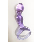 Glass Dildo Anal Beads, Crystal Anal Beads Pleasure Wand Butt Plug G-Spot P-Spot Massager Pleasure Wand Penis Anal Sex Toys For Men Women, Light Purple