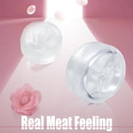 2Penis Pump Simulated Inverted Model, Realistic Sleeve Replacement Sealing Cap For 2.5-Inch Cylindrical Large Penis Pump Sleeve, Male Enhancement Growth Pump Cap (Translucent)