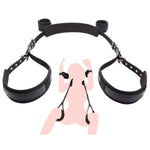 Thigh And Wrist Restraints, Bondage Bdsm Adjustable Pu Leather Leg Straps And Handcuffs For Adult Couple Sm Bondage Restraint Sex Play