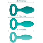3-Piece Plug Training Set, Tapered Designs With Bottom Ring For Easy Insertion, Beginner Friendly, Waterproof & Body-Safe Silicone