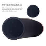 Silicone Penis Pump Vibrating Machine Masturbator, 12 Vibration Modes Glans Trainer Shaver-Shape Male Sleeve Toy, Rechargeable Airplane Cup Waterproof Male Adult Sex Toy - Black