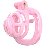 3D Printed Chastity Cage Chastity Devices For Men Bondage Gear & Accessories Lightweight Plastic Cock Cage Slave Tool With 4 Sizes Rings And Elastic Belt (Pink, A)