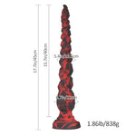 17.7" Silicone Extra Long Dildo,Flexible Anal Bead Butt Plug with Strong Suction Cup, M