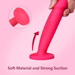 Realistic Dildo Anal Plug Training Sets For Beginners Lifelike With Strong Suction For Hands-Free Play, Realistic Penis For G-Spot Stimulation Dildos Anal Sex Toys For Women And Couple (Rose Red)