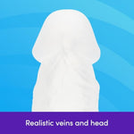 Mega Mighty Realistic Penis Sleeve | Penis Extender With Cock Ring Adult Toys | Male Sex Toy Adds 1 Extra Inch | Cock Sleeve Enhancer For Men | Silicone Dildo For Couples | Clear