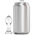 Glass Anal Plug Sex Toy For G-Spot, Clitoral, Anal Stimulation, Crystal Butt Plug Personal Massage Expander Trainer Dildo For Men,Women, Couple Masturbation (Clear,S)