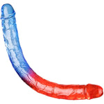18 Inch Huge Double Ended Thick Big Dildo For Lesbian - Super Long Realistic Double Sided Dildos Gradient Jelly Flexible For Anal Vagina Play G-Spot Simulation Sex Toys For Women Men Couple