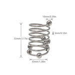 Penis Ring Stainless Steel Cock Ring For Men Stainless Steel Penis Rings With 8 Beads Cockringsfor Men (Large)