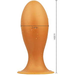 Butt Plug Anal Training Kit With Strong Suction Cup Prostate Massager Comfortable Soft Silicone Anal Plugs For Beginners Advanced Players (L) Gold