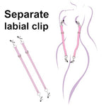 Bondage Gear Spreader Bar with Clamps, Pink