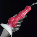Silicone Realistic Squirting Dog Wolf Dildo With Suction Cup, Animal Dildos Thick Knot Ejaculating Prostate G-Spot Stimulation Anal Plug Buttplug Adult Sm Sex Toy For Beginner Women Men Couples