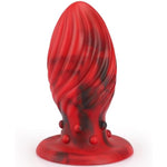 Super Big Anal Plug Liquid Silicone Butt Plug With Suction Cup Base For Experienced Player, Swirl Anal Toy Waterproof Butt Plug Kit Adult Sex Toy For Unisex Backdoor Handsfree Fun (Medium)