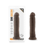 Blush Dr. Skin 9" Realistic Thick Dildo For Women & Men - 2" Wide Suction Cup Cock W/Veins - Soft Pvc, 8.5" Insertable Length - Strap-On Couples Anal Or Vaginal Roleplay Adult Sex Toy - (Chocolate)