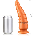 Liquid Silicone Anal Plug For Men And Women - Masturbation And Anal Expansion With Strong Suction Cup - Double Pleasure With Grain Layered Design On Both Sides (M)