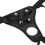 Double Penetration Strap On Harness Pants Adult Anal Sex Toy With Double Hole For Male Couples Adjustable Wearable Dildo Pants Bdsm Sex Restraint With Two O Rings Universal For Different Penis Sizes