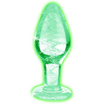 Lynx Glow in The Dark Glass Anal Plug - Large