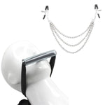 Adjustable Stainless Steel Body Chain Nipple Clips Bondage Mouth Gag Set Blindfolds Bdsm Kit Couples Restraints Jewelry Sex Toys