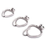 Ergonomic Design 304 Stainless Male Chastity Device Base Ring Spares With Separation Hook Compatible With 1.38" Pilot Hole Cage H1140 (1.57 Inch / 40Mm)