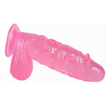 10 Inch Realistic Clear Dildo With Strong Suction Cup, Lifelike Big Crystal Jelly Flexible Thick Anal Dildo For Women, Pink
