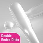Glass Butt Plug Anal Dildo Pleasure G-Spot Wand Baseball Bat Shaped Double Ended Dildo Prostate Massager Fetish Masturbation Sex Toy For Women Men Transparent (M)