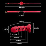 Silicone Mouth Gags Adjustable Depth Dildo Flower Shape Open Mouth Ball Gag With Adjustable Leather Strap Sm Restraints Fetish Sex Toys For Women Men (Red)