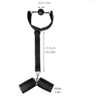Sex Bdsm Bondage Restraints Kit Sex Toys Ball Mouth Gag With Handcuffs Wrist Sex Cuffs Adjustable Ball Gag Collar Bondage Set For Adult Couples Sm Games