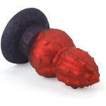 Silicone Anal Plug Massager Adult Sex Toys With Suction Cup Base, Red Black Butt Plug Soft Skin-Friendly Material Waterproof Textured Surface For Enhanced Stimulation For Men And Women (L)