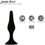 Silicone Anal Butt Plug 4.5'', Adult Sex Toy, Classic Sex Toy, Black