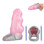 Wide Sleeve Silicone Enhancer With Cock Ring, Reusable Extension Sleeve, Pink