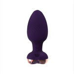 Rose Style Sex Toy Anal Plug Vibrator, Remote Wireless Control Adult Masturbation Anal Plug, Couple Sex Toys (Purple)