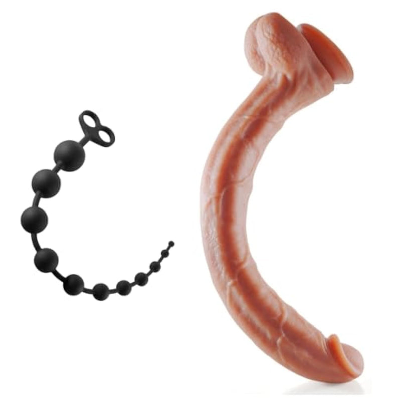 22Inch Super Long Anal Beads With 11 Balls + 17.3 Inch Super Long Dildo