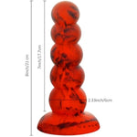 5 Balls Dildo,8.26Inch Liquid Silicone Anal Plug Beads,Huge Anal Trainer Colorful Suction Cup Dildo,Realistic Soft Prostate Sex Toys For Women Men Couple