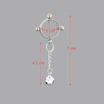 Sexy Nipple Clamps Non Piercing For Women, Screw Adjustable Nipple Clips Non Pierced With Bells, Decorative Body Jewelry Chain Nipple Toys, Breast Clamps Novelty (Style P)