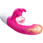 Clit Sucker Rabbit Vibrator Sex Toys, G Spot Sucking Dildo Vibrators With Heating Modes, Suction And Clitoral Stimulation Vibrator Rose Tongue Adult Toys For Women