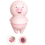 6 Modes Jump Egg Vibrator Cute Pig Shape Mini Vibrator- Silicone Recharge Clitoral Vibrator G Spot Vibrator Adult Sex Toy For Women Man, Pink