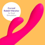 Dream Warming Rabbit Vibrator - 5 Inch Silicone Vibrating Dildo - G Spot & Clit Stimulator - 9 Vibration Modes - Rechargeable & Waterproof Vibrator For Women - Adult Sex Toy - Pink