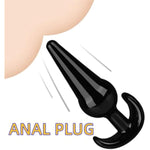 Beginner To Advanced Anal Training Kit 6-Piece Soft Silicone Butt Plug Set With Tapered & Beaded Designs For Comfortable Gradual Play Flexible & Body Safe