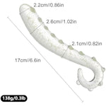 Anal Plug Glass Dildo,Hippocampus Crystal Anal Dildo, Anal Toys Glow In The Dark Dildo Anal Sex Toys For Women Man Couple