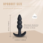 Silicone Anal Plug,Buttplug,Anal Toy For Man And Woman.Comfortable And Pleasurable Anal Toys For Long Time Wear .Premium Silicone Material Anal Sex Toys.Anal Plugs For Anal Training (Three Beads)