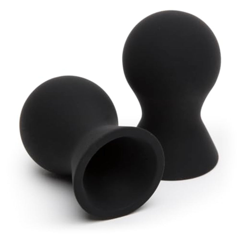 Perfect Pair Nipple Suckers | Silicone Nipple Sucking Toys | Bdsm Beginner Sex Toy Gifts For Women | Vacuum Cupping Breast Stimulation Suction Cups | Couples Adult Sex Games | Black