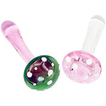 Anal Plug Butt Plugs Trainer, Smooth Glass Mushroom Pleasure Wand Dildos (Green)