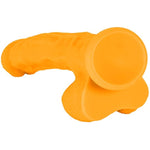 "Lucky 6.5" 7-Inch Premium Silicone Orange Dildo With Suction Cup