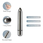 Waterproof 10 Modes Quiet Powerful Handheld Electric Bullet Tool Personal Body Relaxation Gift for Woman Men,Portable Bullet Setiing Massage Ball Female Toys,Foot Back Neck Massage Tool (Silver)