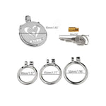Heart Shaped Flat Chastity Cage Small Metal Chastity Cage With Hidden Concealed Lock Inverted Chastity Cage Men'S Anti-Slip Chastity Device Concealed Penis Cage (45Mm/1.77In,Ductless)